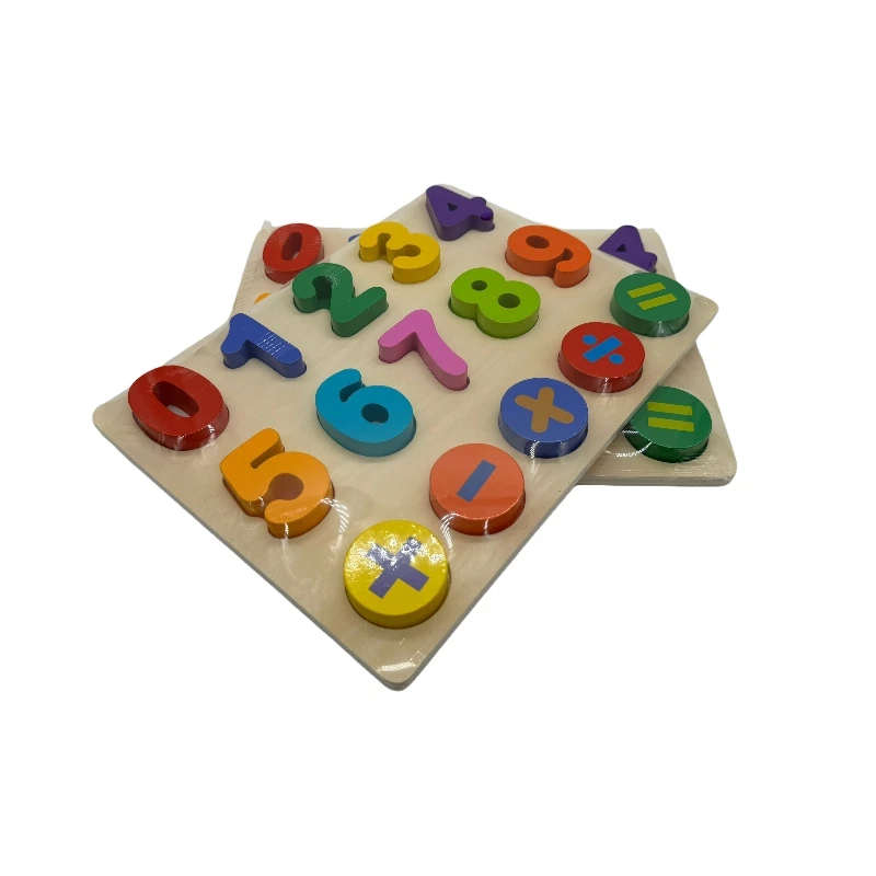 Wooden board alphabet number kids Montessori 3D learning puzzle early educational activity boards toys for child boys and girls