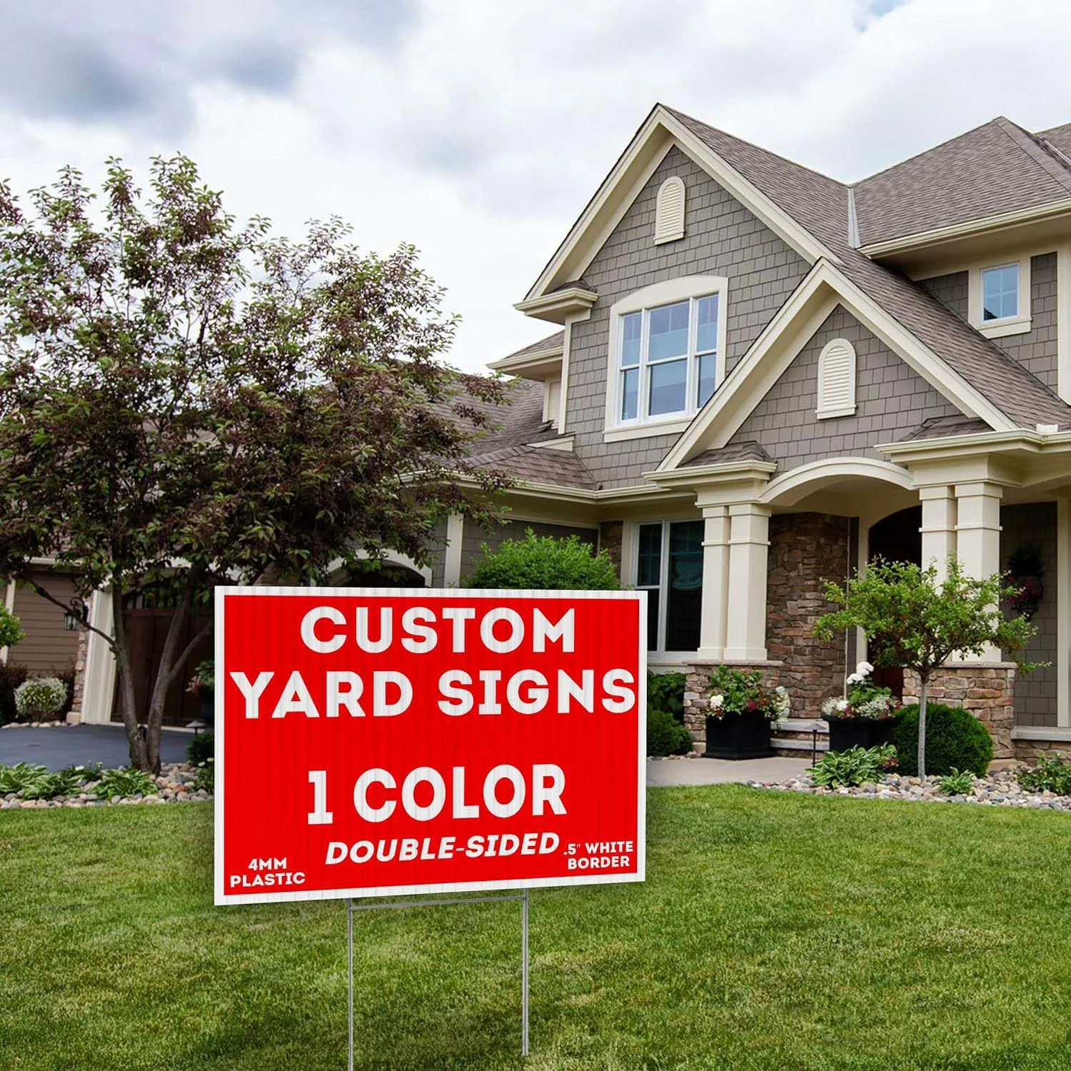 Factory Custom Wholesale Corrugated Plastic Letter Blank Coroplast Bag 24x18 Reflective Yard Sale Signs Advertising With Stakes