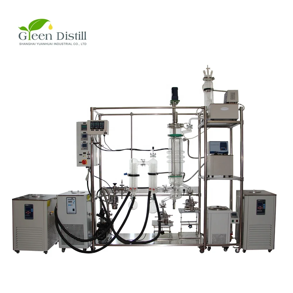 
Hot Selling Vitamin Extraction 6 inch Glass Short Path Wiped Film Evaporator Machine 
