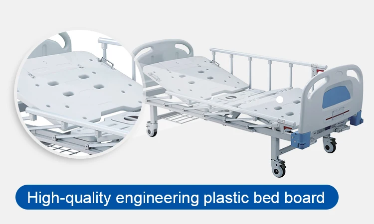 KY215S-32 medical double side rail beds for bedridden paralytic patient Double rocker Manual Care hospital bed with bed toilet