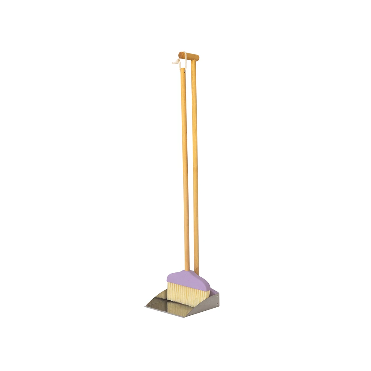 Wooden floor broom with long handle and dustpan indoor outdoor household floor brush cleaning supplies