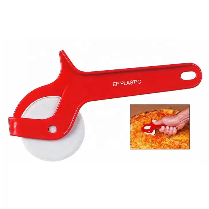 Promotional pizza slicing cut tool cake bread cutting tools plastic rolling round pizza wheel cutter