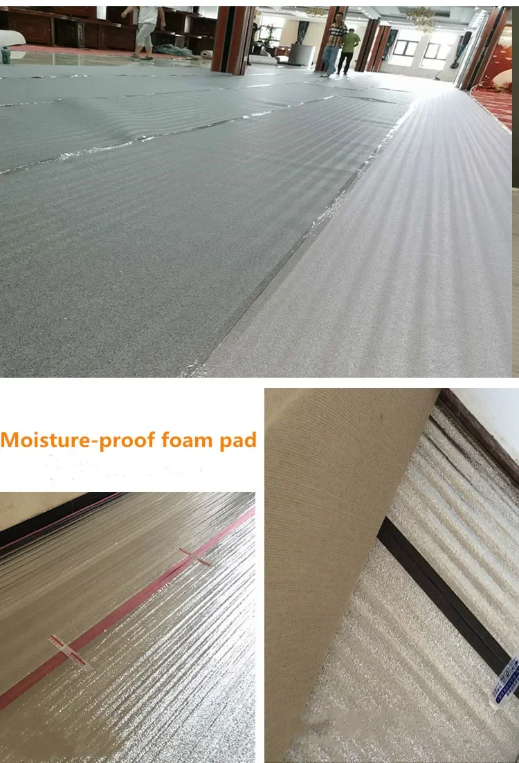 Soundproof Flooring Carpet Underlay Foam Rubber Padding 8mm 10mm Non Slip Underlay For Carpet