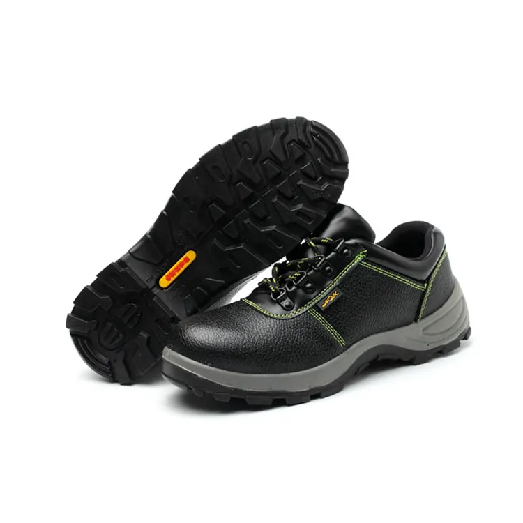 Factory Directly Working Men Steel Toe Breathable Leather Rubber Sole Safety Shoes