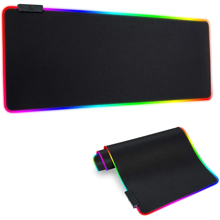 RGB LED Gaming Mouse Mat  Large Extended Led Mousepad with 14 Lighting Modes, Anti-Slip Rubber Base luminous game mat