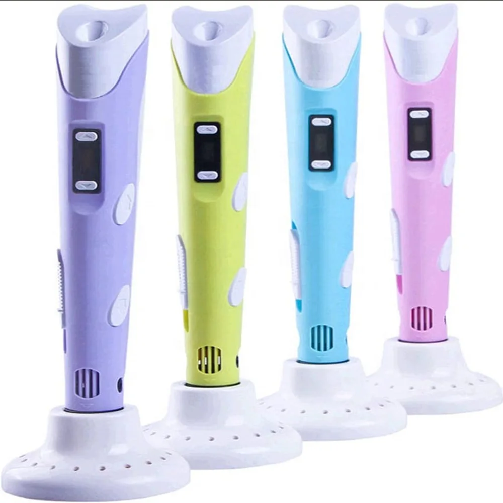 Жидкокристаллический дисплей инструменты для рисования карандаши для печати красочные PLA/ABS нити 3D ручка для рисования