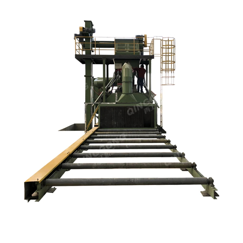 Steel surface cleaning shot blaster auto abrator roller conveyor shot blasting machine