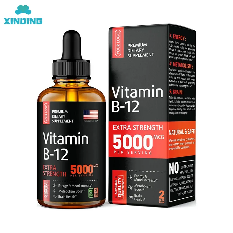 Капли витамина B12 Vitamina сублингвальная Органическая антиутомляющая жидкость