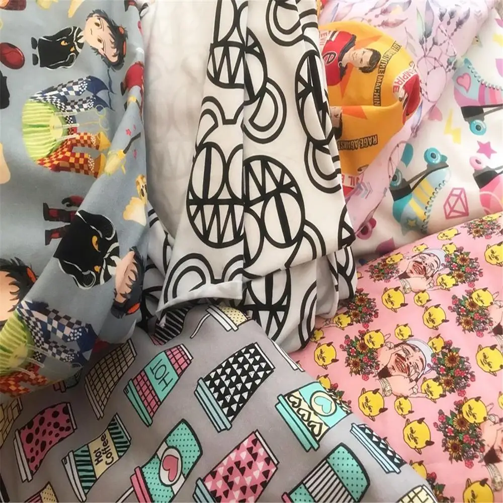 Нет минимального заказа, футболка с цифровой печатью, хлопчатобумажная ткань из спандекса, детские штаны с цветочным дизайном