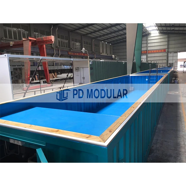 Prefab modular assembled metal frame swimming pool metal wall
