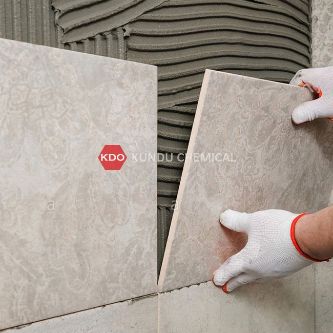 Hydroxypropyl methyl cellulose KDOCEL 100M used for flexible gel adhesive mortar in the C2TE class used for gluing ceramic tiles