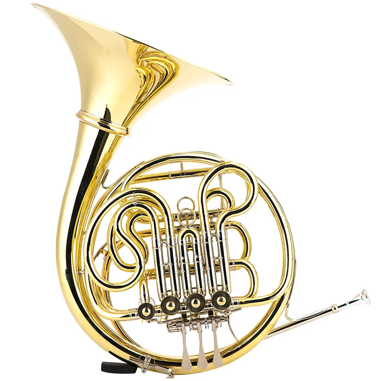 brass body 4 keys double professional detached yellow brass bell Bb French horn OEM