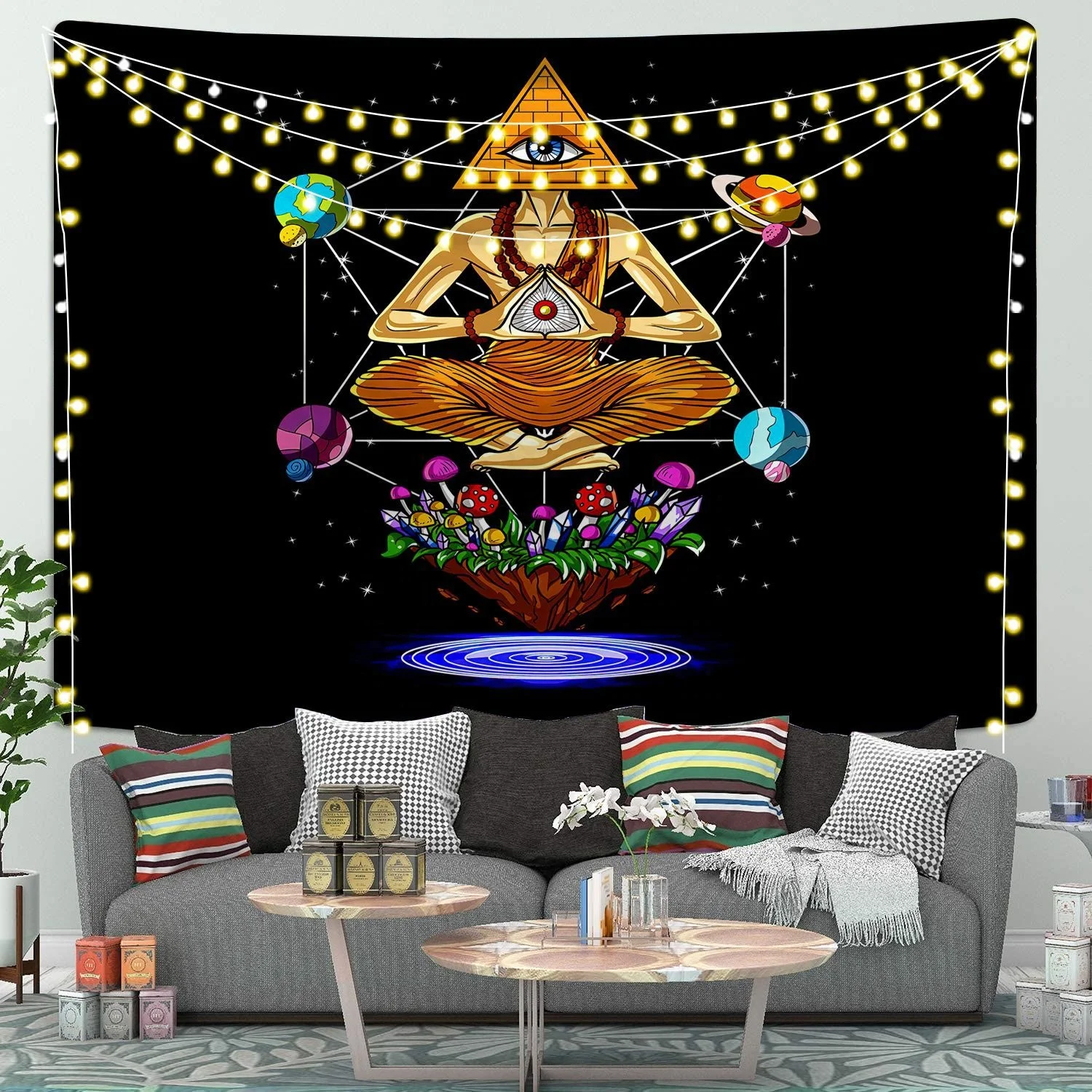 Different size latest digital flat print tapestry banner