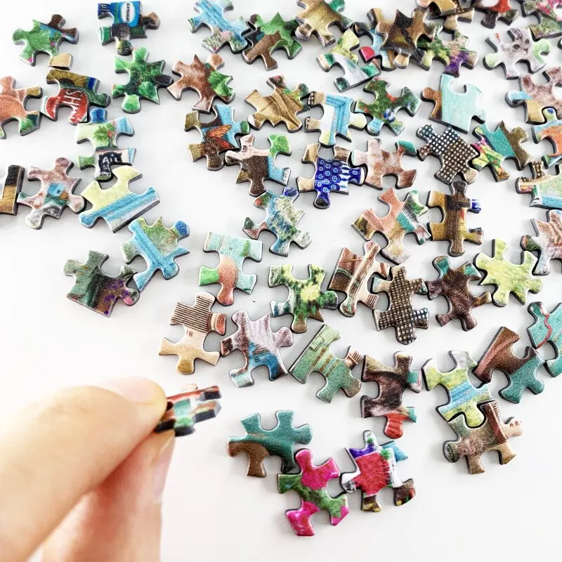 Good Quality Cheap Custom Printing 100 500 1000 pcs Paper jigsaw puzzle For Adult