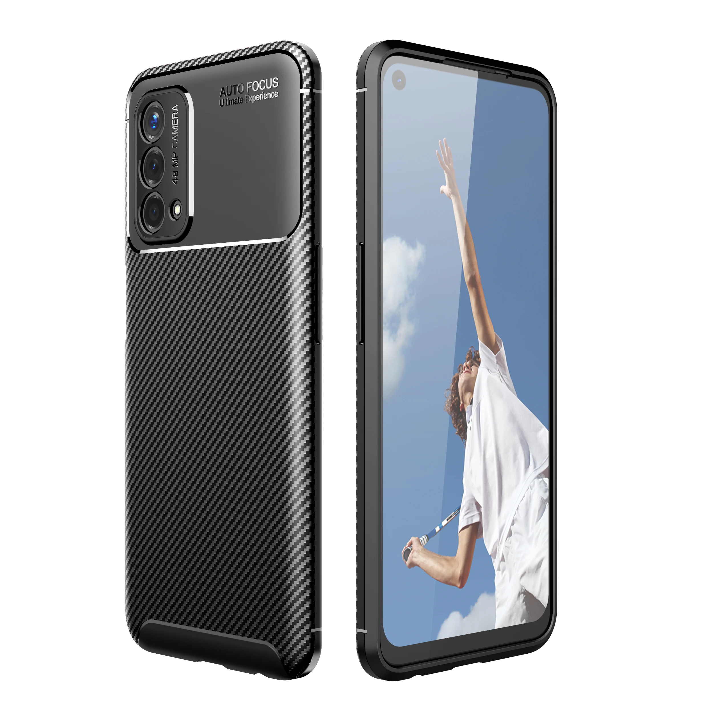 Shockproof Luxury Carbon Fiber Auto Focus TPU Silicone Cell Phone Case For Oneplus Nord 200 5G N100 N10
