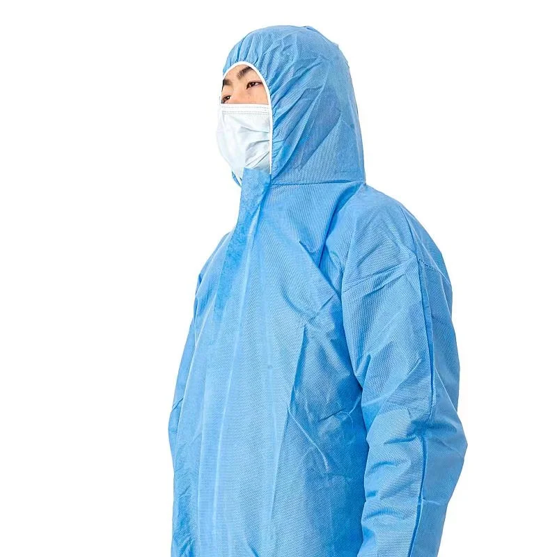 Protects Disposable Hospital Safety Full Body Chemical Protection Isolation Clothing Civil Coverall hazmat Suit