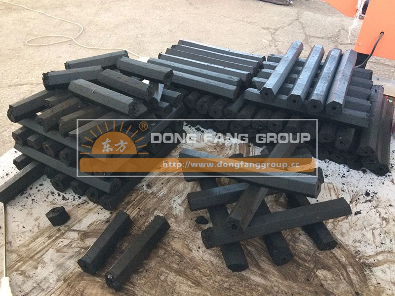 2023High quality cheap ball charcoal extruder hexagon shape long rod briquette machineachine