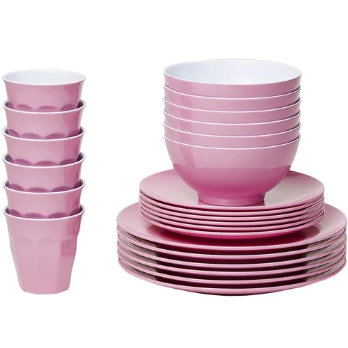 
Durable Melamine Dinnerware Set Tableware Dinner Plate Bowl Set in Assorted Colors 