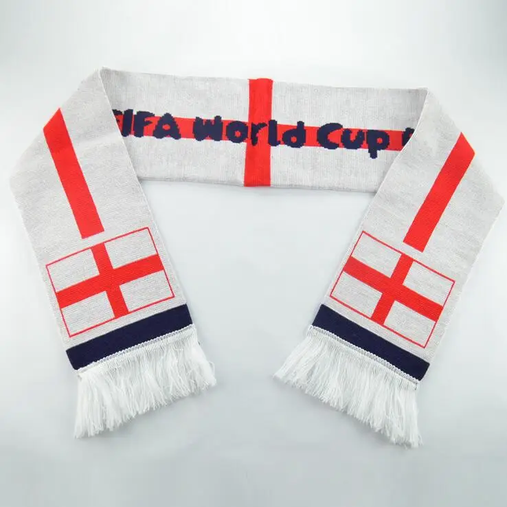 wholesale cheap custom design acrylic knitted german Germany soccer scarf