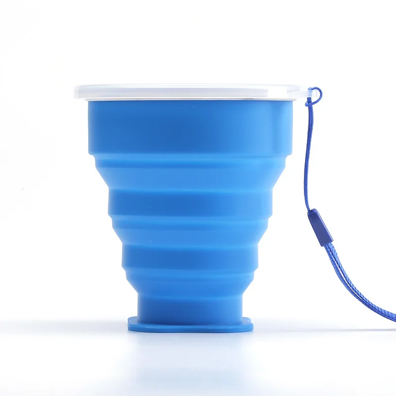Party supply Easy Store Leakproof Design Good Sealing collapsible cup Travel Water Small Silicone Folding drinking Cups
