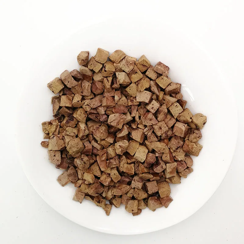 High Quality Chicken Liver Cubes Freeze dried Treats Snack Dog Freeze Dried Pet Food