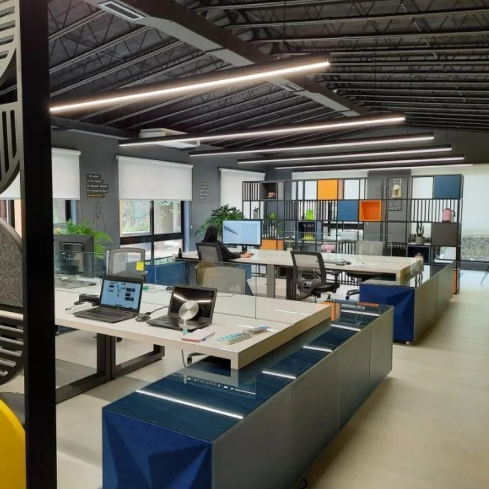 Zhongshan tri-proof light corner module black white aluminum color 30w/m customized linear light manufacturer