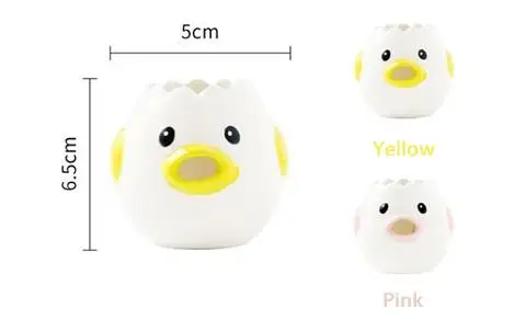 2024 Kitchen cartoon egg yolk white separator creative chicken ceramics ceramic egg separator dining cooking baking tool