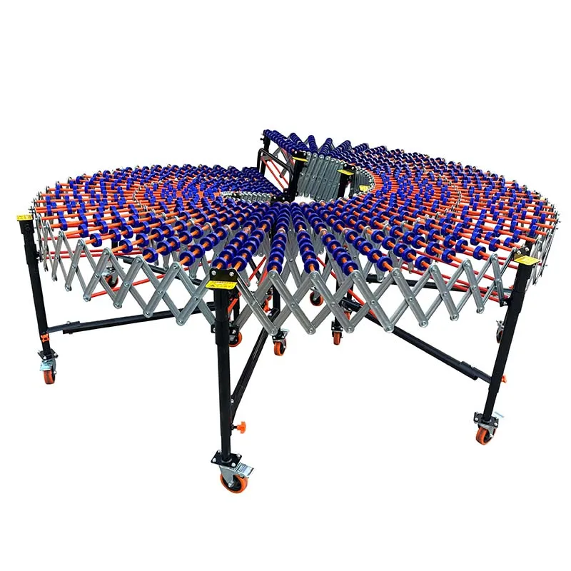 Factory Price Gravity Flexible Roller Conveyor Transmission Industrial Roller Chain Unloading System