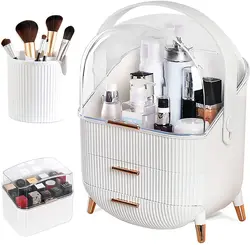 New Style Skin Care Cream Lipstick Cosmetic Organizer Desk Makeup Organizer With Drawer Cosmetic Storage Box