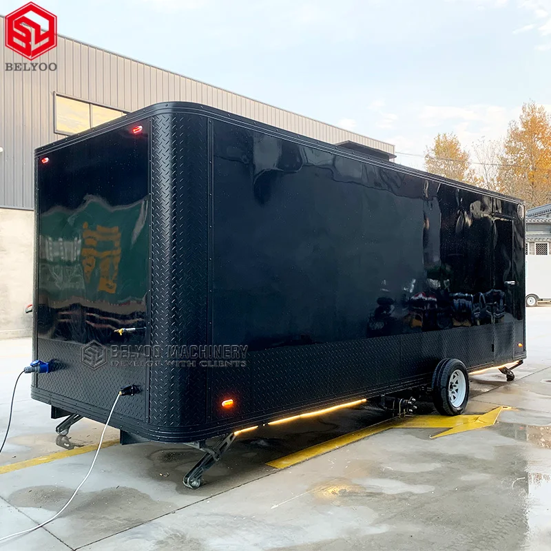 High Quality Customized Logo Food Truck Hot Dog New Ice Cream Cart For Sale Donut Trailer Mobile Fast Food Truck