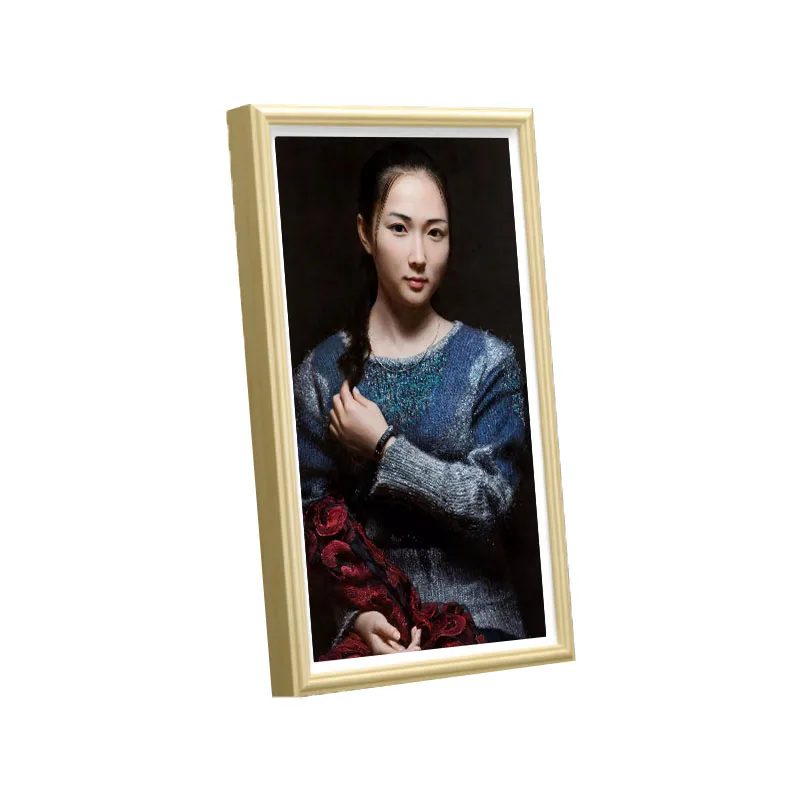 Mall Hotel Museum wooden frame display 49 inch LCD advertising display digital sign digital photo frame