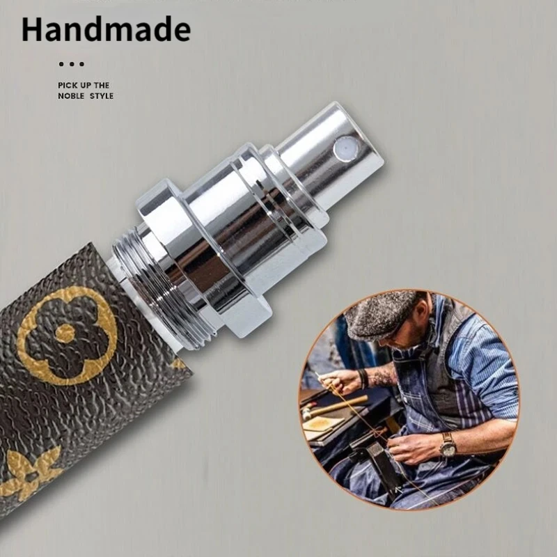 Wholesale 10Ml Leather Refillable perfume glass bottle Perfume Atomizer Mist Spray Bottle