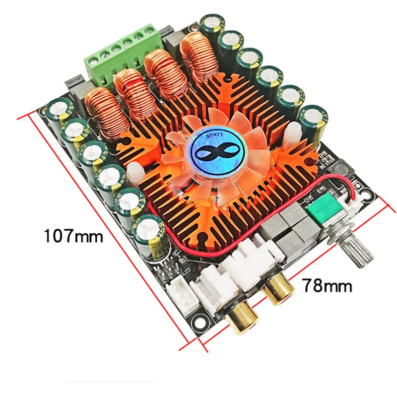 TDA7498E Digital amplifier board 2.0 dual channel 2*160W high power stereo HIFI support BTL220W TDA7498E digital power amplifier