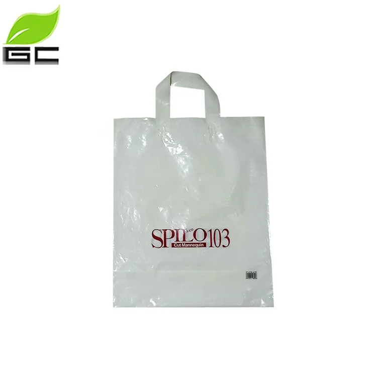 Custom Size Cheap Promotional Shopping Plastic Handle  Bag With Logo print Recyclable Factory Directly Sales