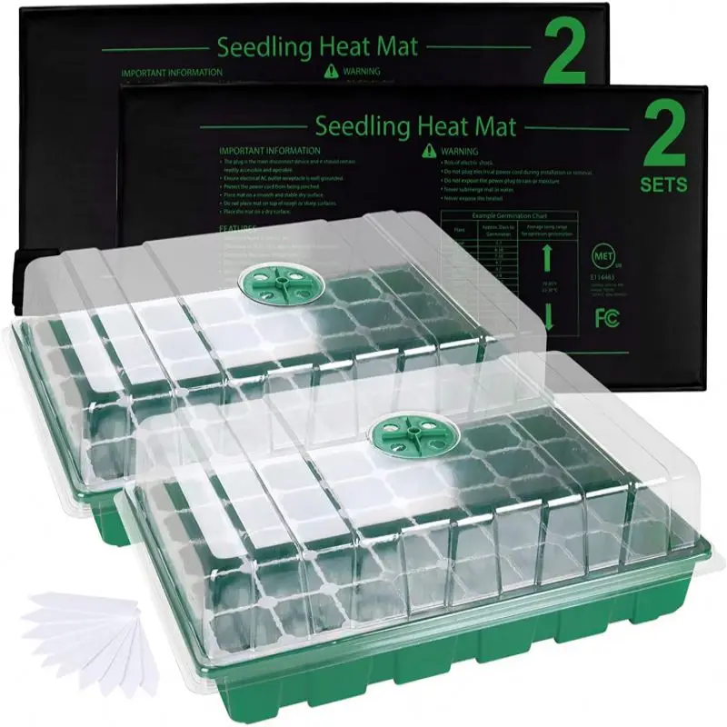 High quality microgreens grow kit hydroponic tray garden plant 3-set strong smart plant growing trays with humidity domes