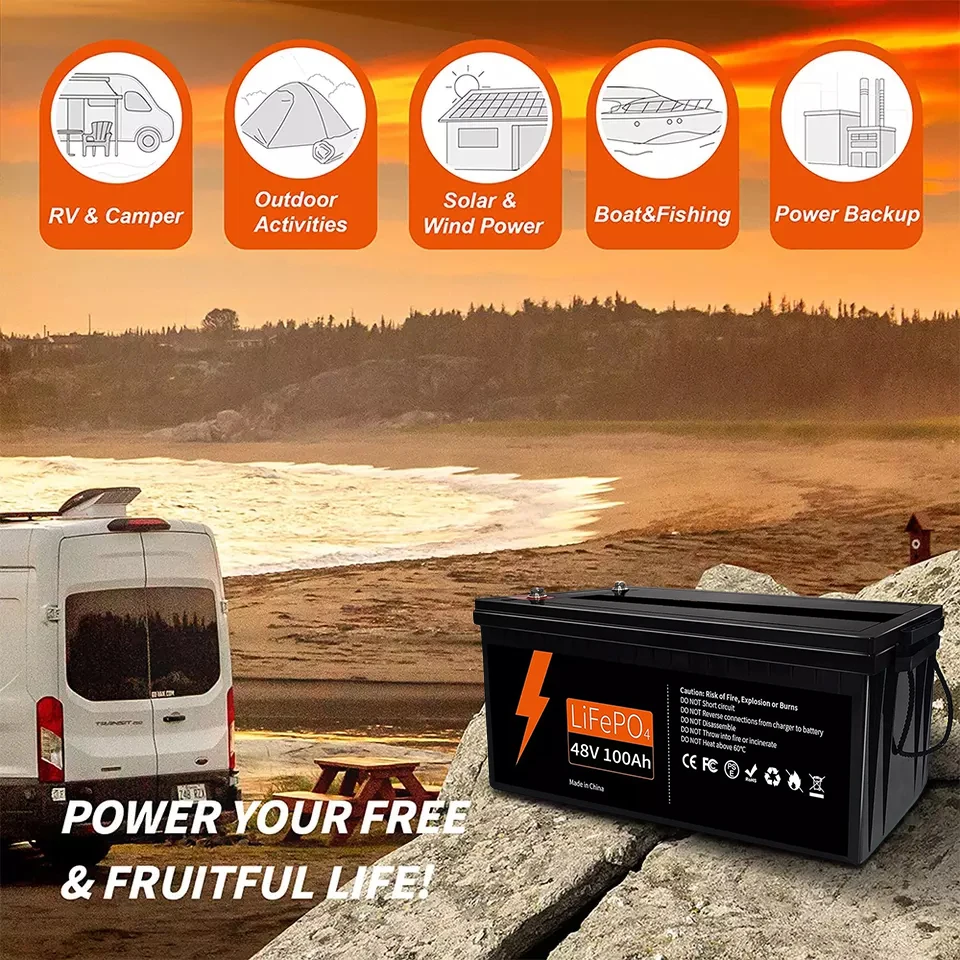 TLH LAB 48 Volt Lithium Battery 200 Ah 48v 300Ah Lifepo4 51.2v Lithium Ion Battery 110v 48v 100Ah Lifepo4 Battery for Golf Cart