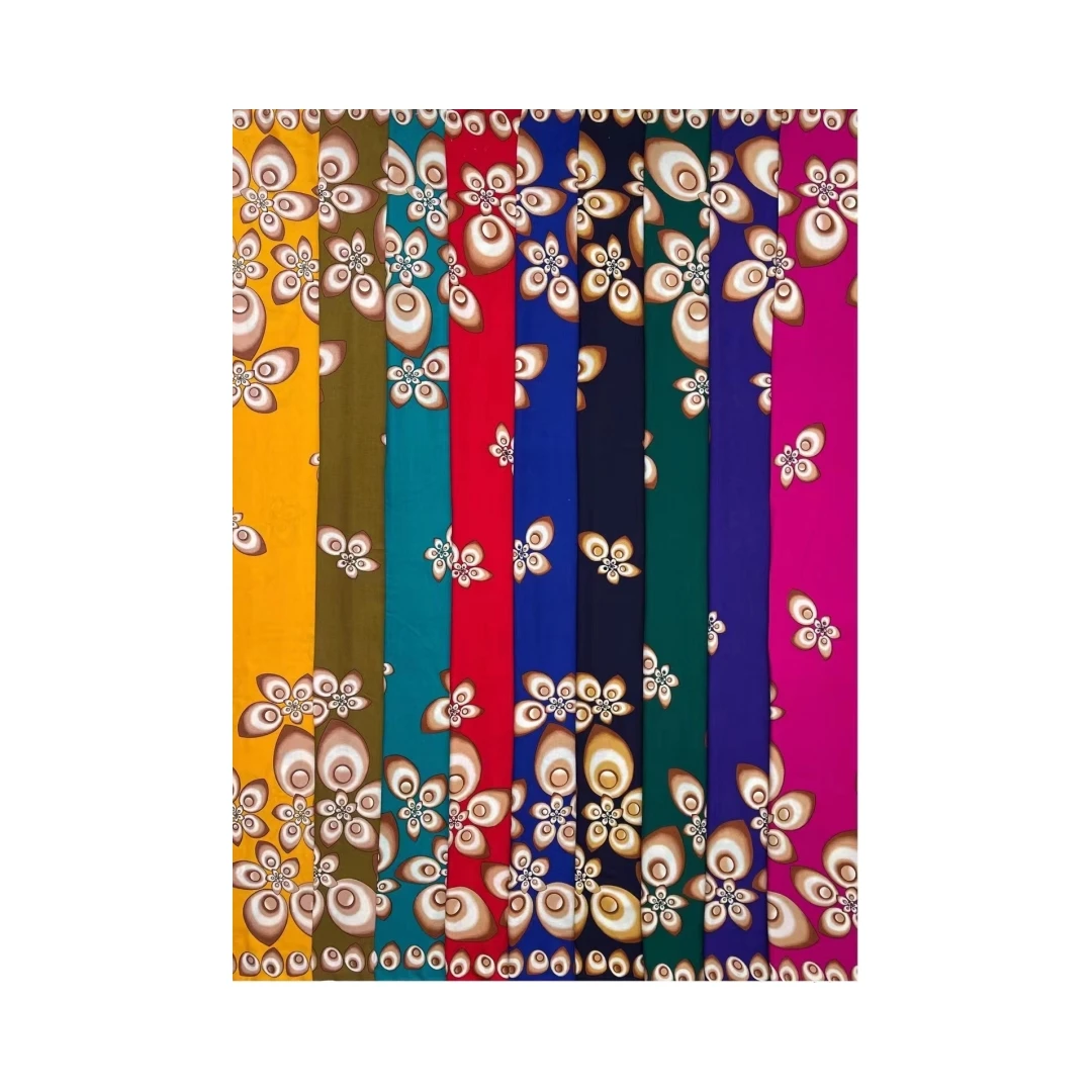 Factory Direct Sale Breathable Soft 100% Rayon Floral Print Dress Fabric bati somali dress