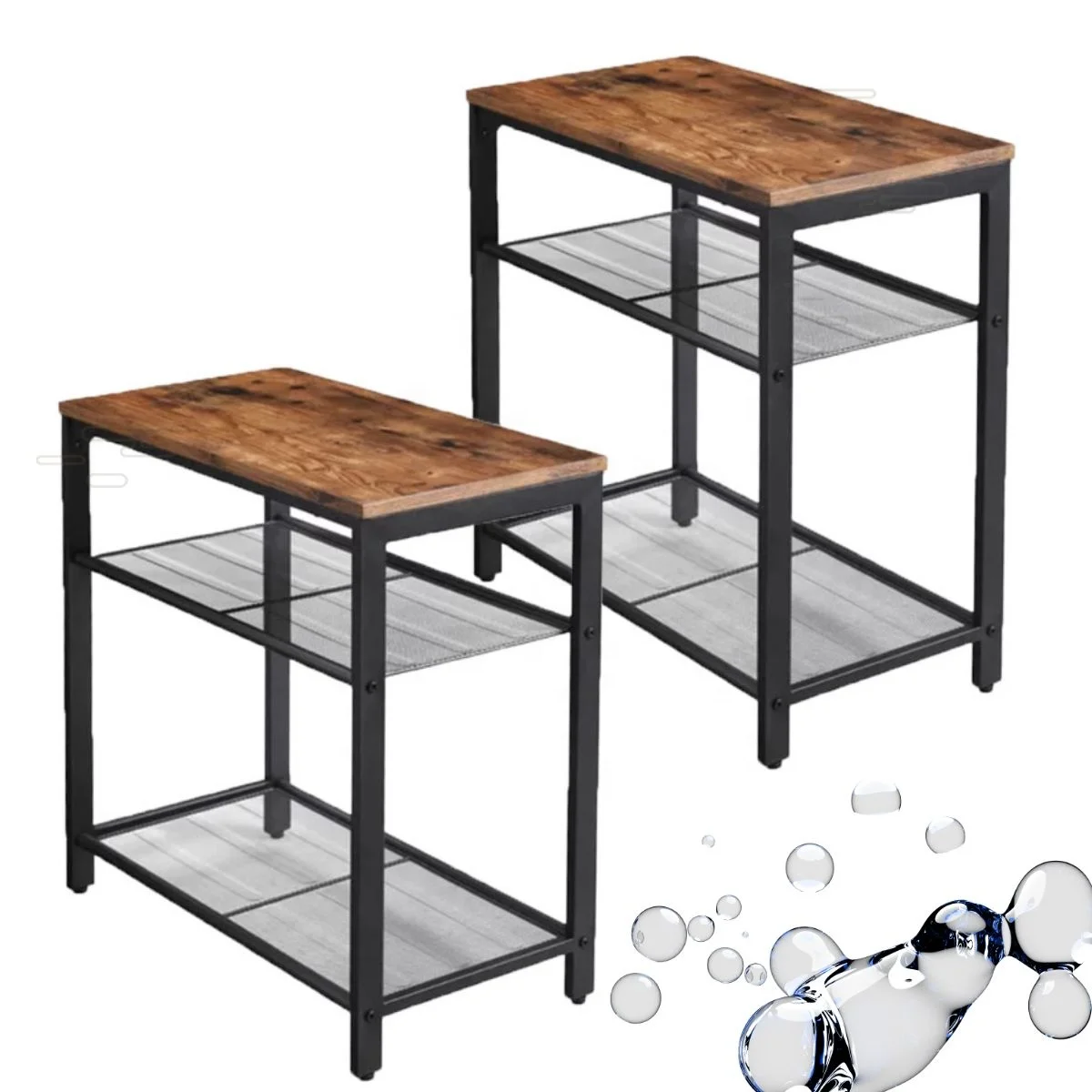 new cheap smart square tea desk set with metal frame living room furniture wooden top square luxury coffee table modern