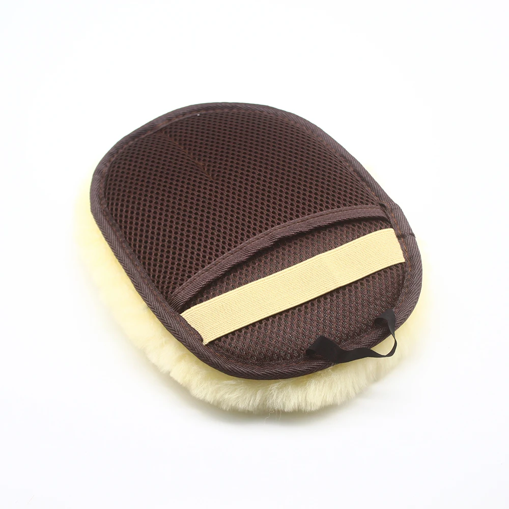 Master M71203 Scratch Free Sheep Wool Detailing Car Wash Mitt And Glove 100% Genuine Lambs Wool For Car Detailing