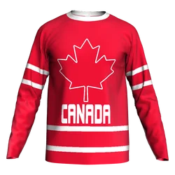 Canada New Long Motocross Shirt Downhill Cycling Jersey Tops Bicycle Wear Pro Team Race MX Off Road Mountain Red Sport Clothing