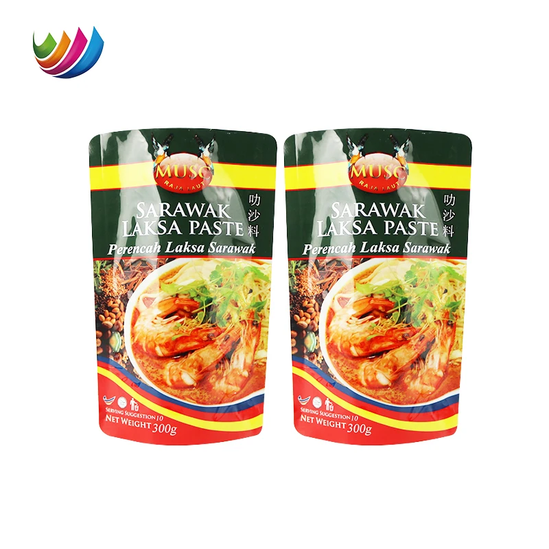 Custom Print Food Grade Aluminum Foil Spice Sauce Powder Plastic Packaging Pouch Food Spice Packaging Bag for Instant Noodles