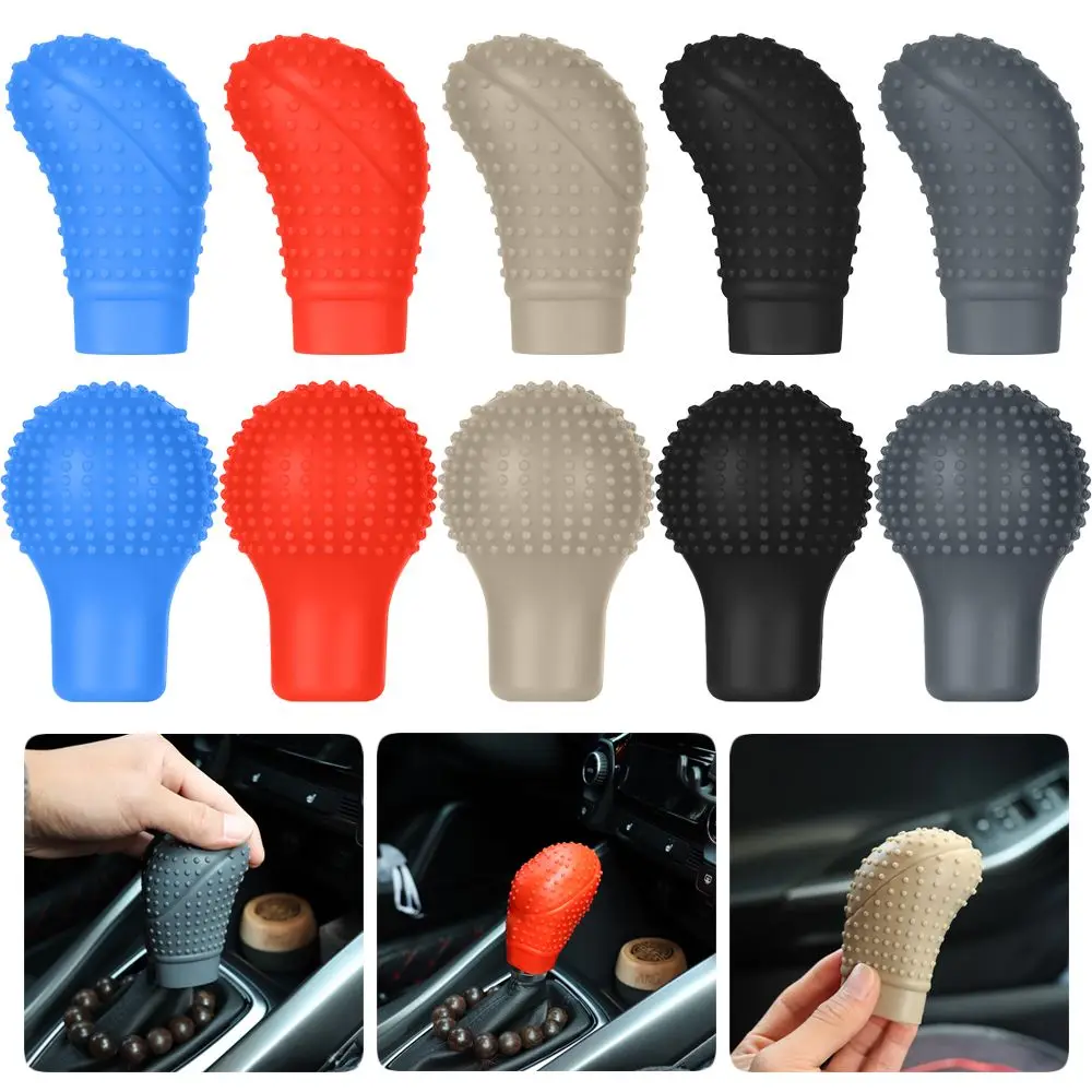 Universal Non-slip Soft Colorful Silicone Car Gear Shift Knob Cover Shifter Knob Gear Lever Silicone Cover Case