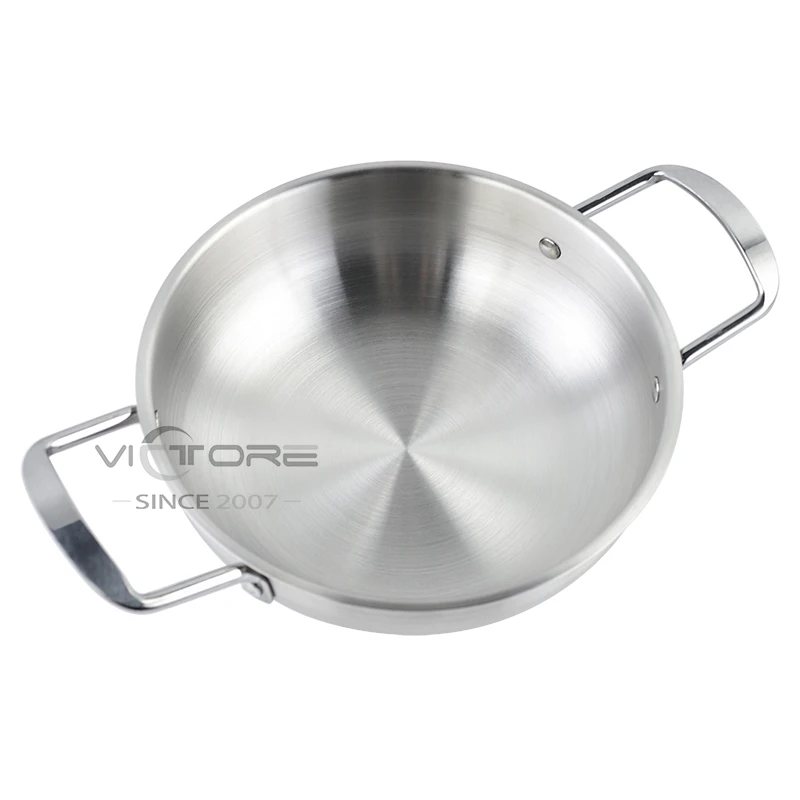 17-26 cm Nonstick Frying Pan with double ears Steel Oval Roasting Pan Sea Food Pan