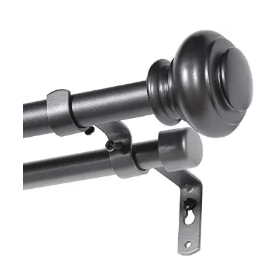 Metal double curtain pole set 8 ft contemporary curtain rods on sale for long window