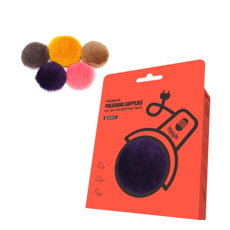 100% Pure Wool Buffing Pads Purple Polished Wool Pad for Rotary Hongjie for Car Body Application New Zealand Origin