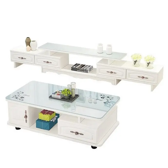 Living room furniture coffee table tv cabinet set wooden coffee table