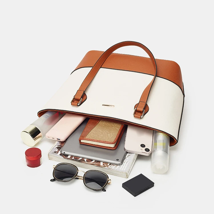 China factory wholesale ladies simple purse sets pu Leather handbag set 4 in 1 tote bags for women