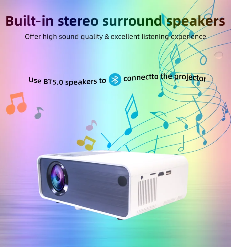 Latest Lcd Android 9 Digital Usb Projector Portable Android Wifi Internal Video Speaker Smart Lcd Projector