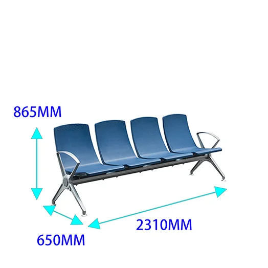 KEDE manufacturer OEM/ODM pu metal  3 seats airport railway station hospital waiting chair
