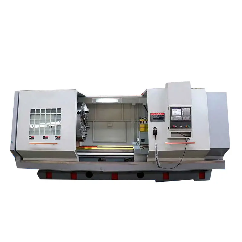 CK6163 Light-duty Computer Numerical Control Bench CNC Lathe Machine Tool Double Spindle Flat Bed Turning Milling Machine 15 60